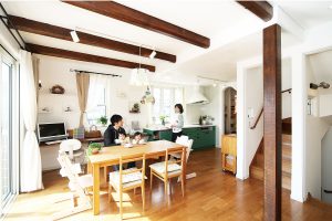 グリーンスタイル 建築実例 新築 デザイン 南仏風 2階のリビング