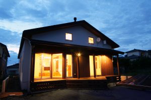 グリーンスタイル 新潟市 建築実例 平屋 インテリア デザイン 外観