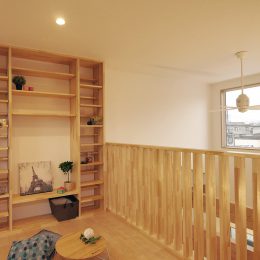 グリーンスタイル 長岡市 建築実例 デザイン 吹き抜け 和モダン ２階リビング シーリングファン