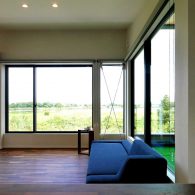 グリーンスタイル上沼デザイン住宅キッチンからの眺望