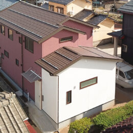 グリーンスタイル 西蒲区 巻 建築実例 敷地内建築の２世帯住宅 外観