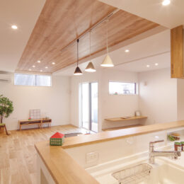 グリーンスタイル 長岡市 建築実例 リビング キッチン デザイン住宅