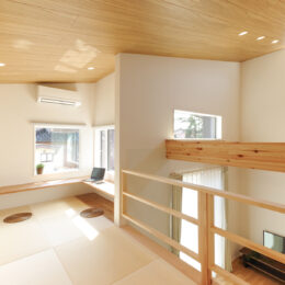 グリーンスタイル 新潟市 建築実例 平屋 インテリア デザイン スキップフロア