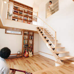 グリーンスタイル 長岡市 新潟市 建築実例 平屋 インテリア デザイン リビング 吹き抜けリビング
