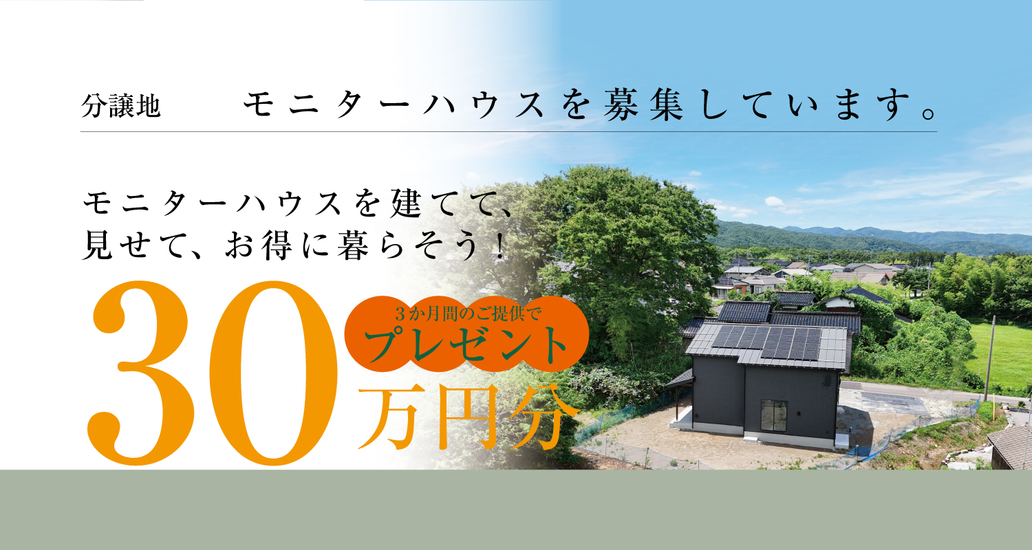 グリーンスタイル 長岡市 新潟市 建築実例 見学会 新築 建売住宅 分譲地 売り土地 売地 モニターハウス