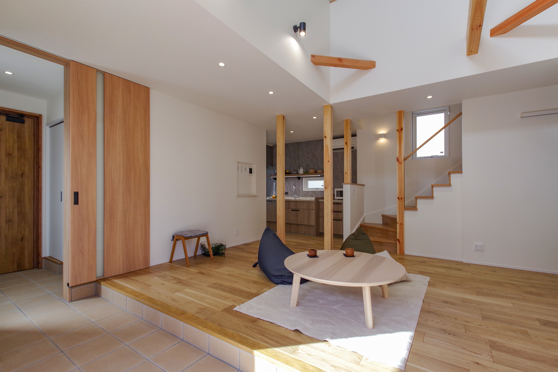 薪ストーブ 土間リビング 